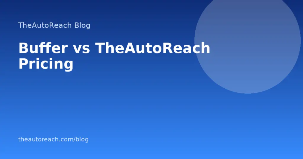 Buffer vs TheAutoReach Pricing